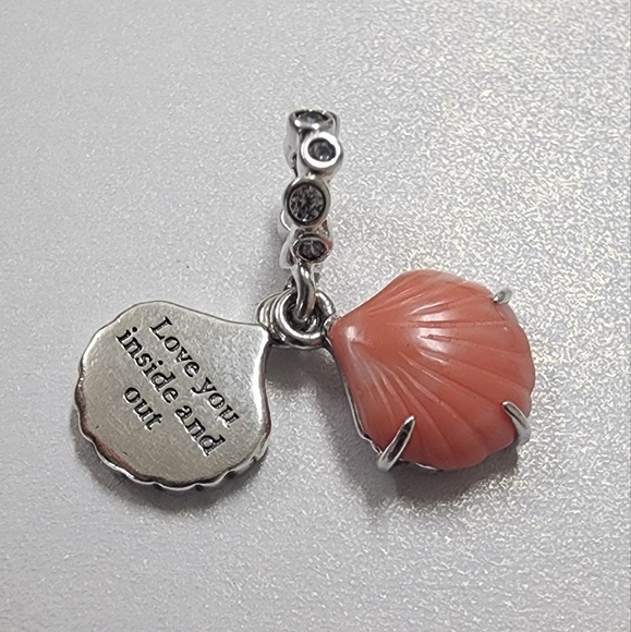 Pandora Coral-colored Shell Double Dangle CharmSterling silver - Picture 5 of 7